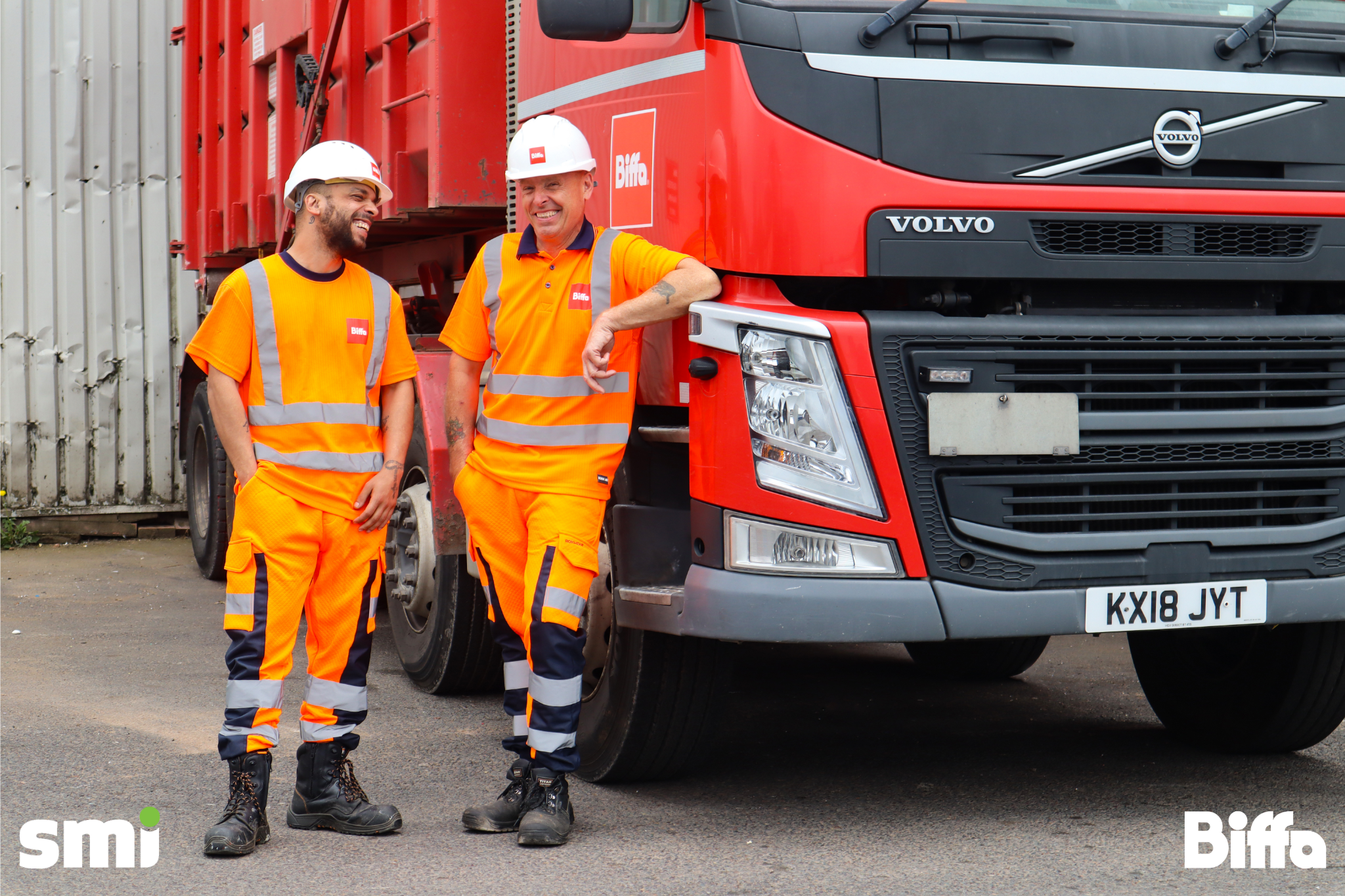 Biffa workers in PPE.