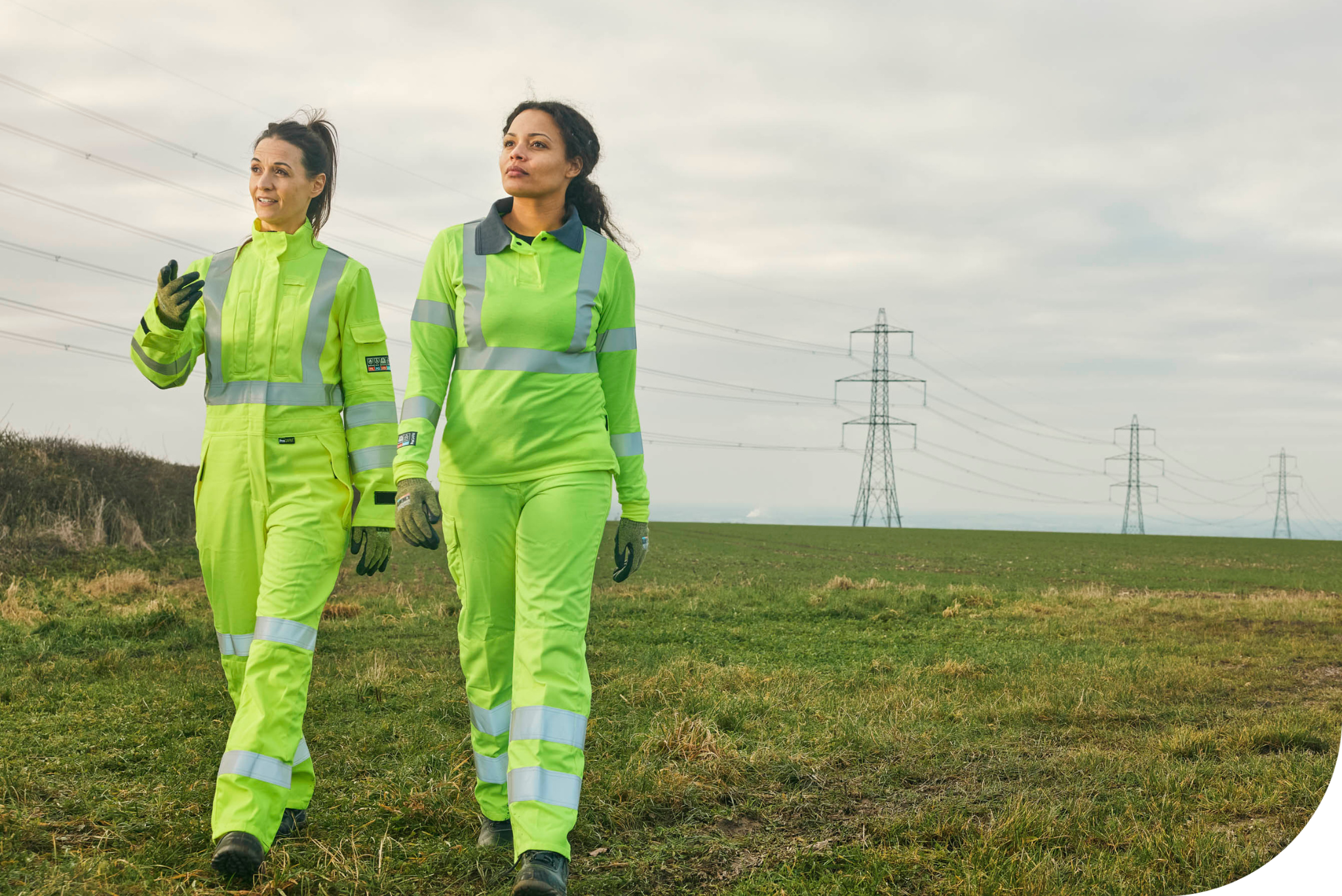 Women wearing Portwest Anti-static workwear.