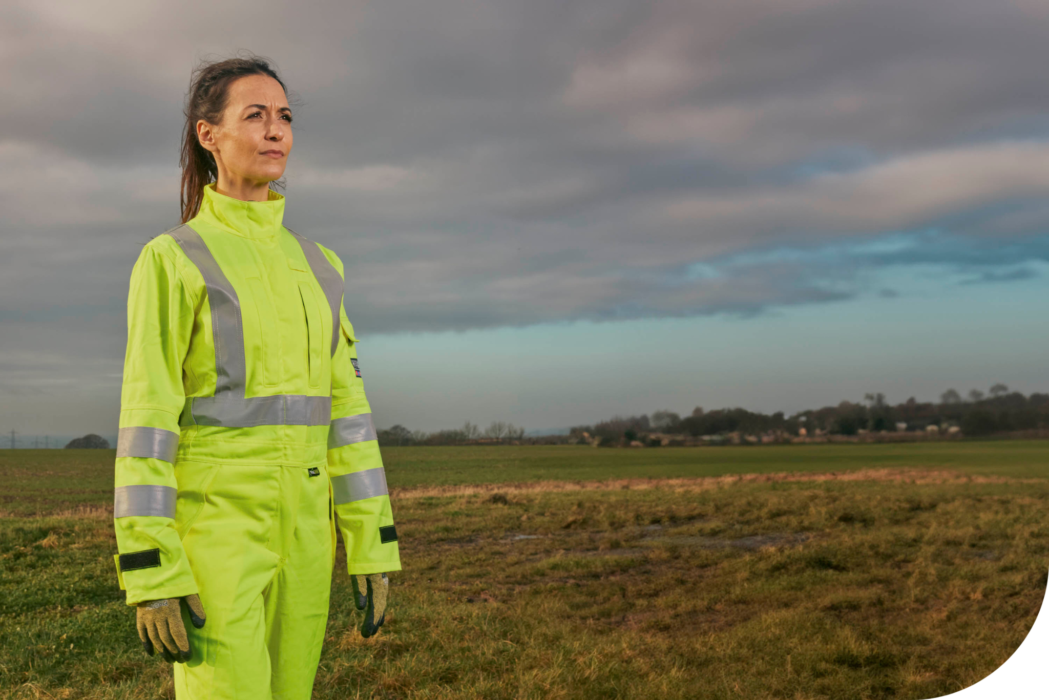 Woman wearing Portwear Arc Flash Clothing.