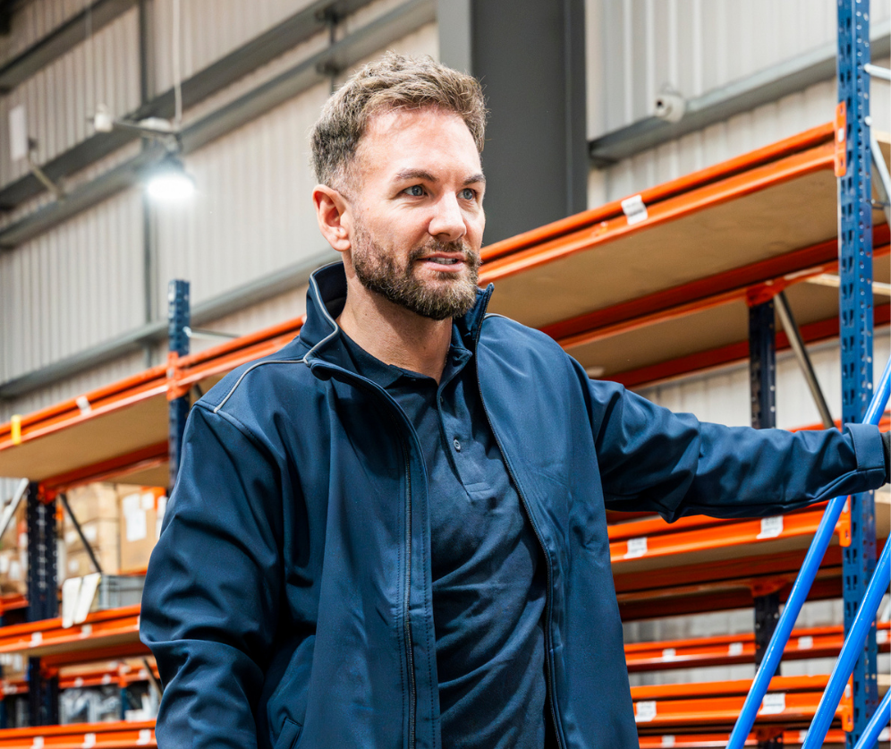 Man wearing ROKWEAR® workwear.