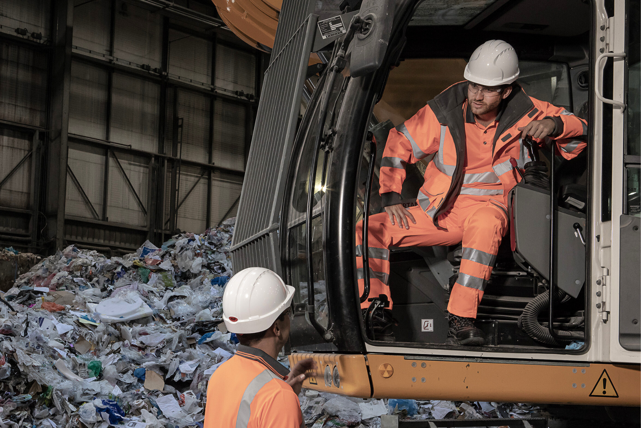 Waste workers in hi-vis
