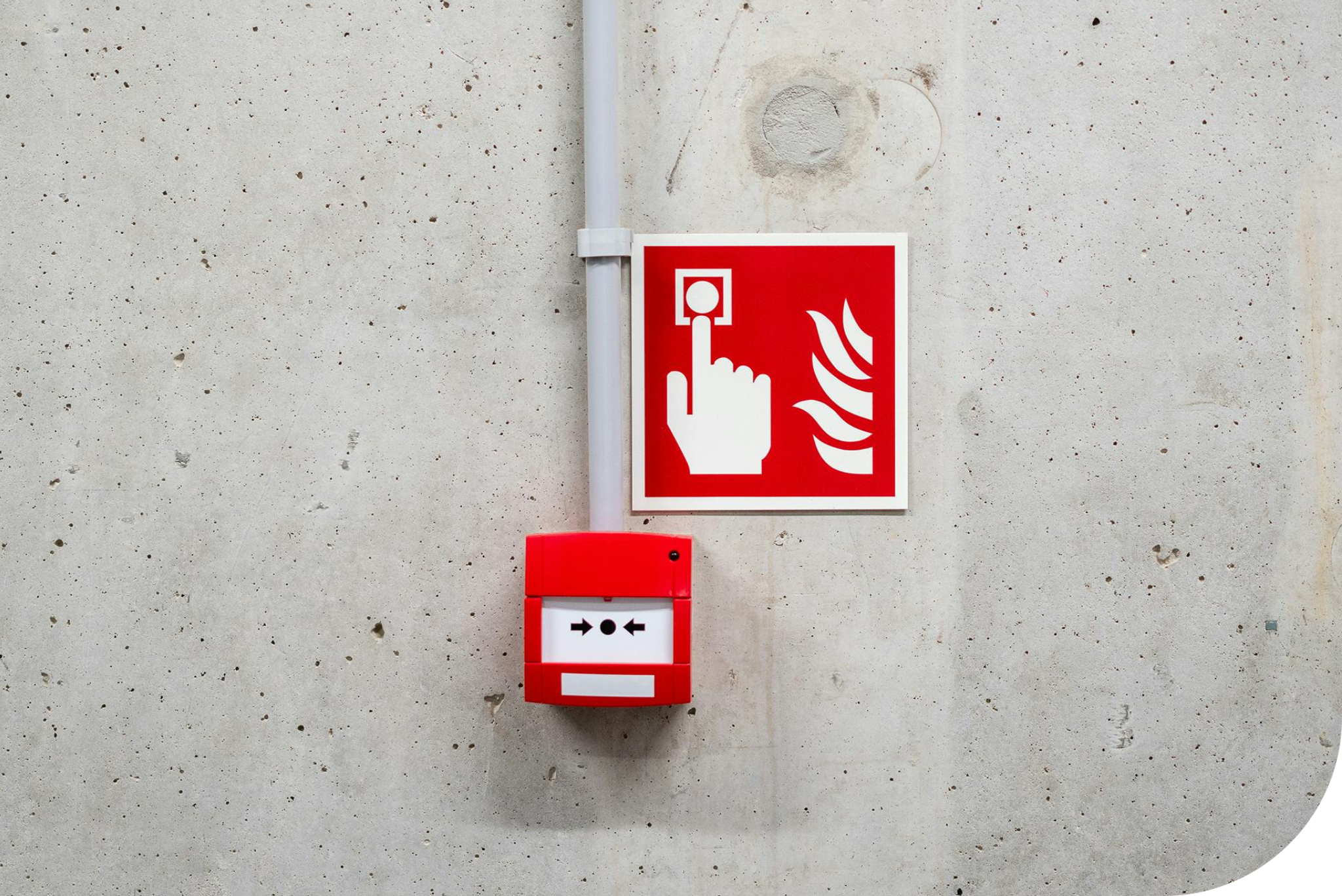 Fire safety wall signs.